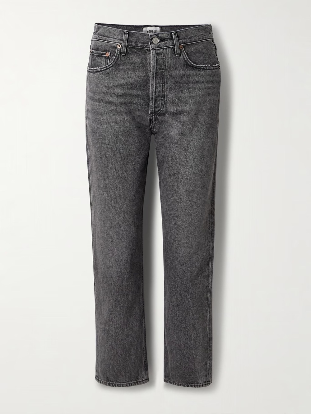 AGOLDE 90s Pinch Waist Cropped Jeans Washed Black 28